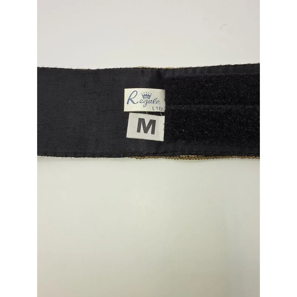 VTG80's LA REGALE LTD HAND MADE BEADED BELT CUMMERBUND SZ M WHIMSIGOTH BOHO-CHIC